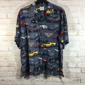 David Carey Originals Shirt Chevy Corvette Short Sleeve Button Up Mens Size 3XL